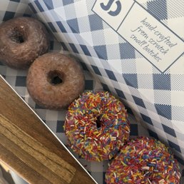 Gluten free donuts. They are HUGE and would never guess they're gluten free!! Gluten free donuts. They are HUGE and would never guess they're gluten free!!