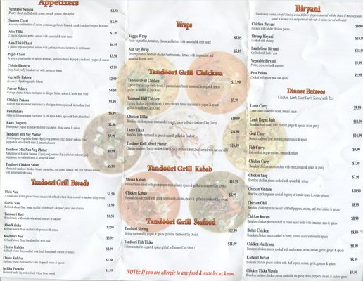 Menu photo 3 Tandoori Grill Manteca, CA Menu photo 3 Tandoori Grill Manteca, CA