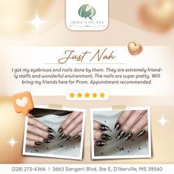 Hera Nail Spa - #HappyCustomers
Making you happy makes us happy! Thank you for choosing us and sharing your kind words. Let's Hera Nail Spa pamper you!