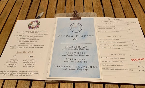 Menu photo 3 Bowman Cellars Graton, CA