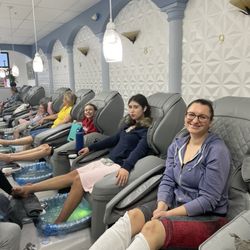 #1 New York Nails & Spa - They have plenty of nail techs to accommodate large groups