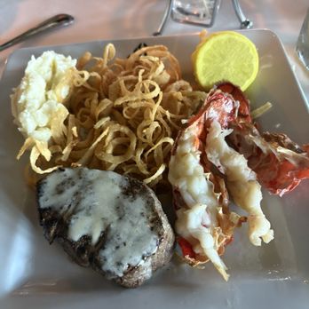 Hyde Park Prime Steakhouse - Steak and lobster with garlic mashed potatoes! Yum! - Steakhouses Near Me - Daytona Beach, Florida