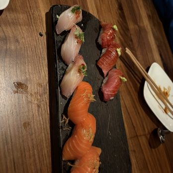 Uchiko Denver - Kanpachi, Ora king salmon, chutoro nigiri - Japanese Near Me - Denver, Colorado Uchiko Denver - Kanpachi, Ora king salmon, chutoro nigiri - Japanese Near Me - Denver, Colorado