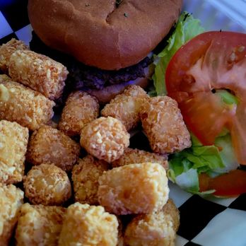Rock Burger Cheektowaga - Regular classic burger with plain tots - Burgers Near Me - Cheektowaga, New York