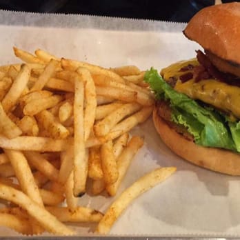 Basic Burger - Basic bacon burger with cheddar and fries - Burgers Near Me - Arlington, Virginia