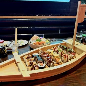 Blue Sushi Sake Grill - Sushi Boat presentation - Sushi Bars Near Me - Surprise, Arizona Blue Sushi Sake Grill - Sushi Boat presentation - Sushi Bars Near Me - Surprise, Arizona