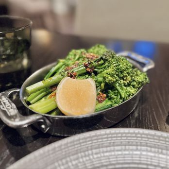 Bourbon Steak Orange County - Broccolini with chili oil and lemon - Steakhouses Near Me - Dana Point, California