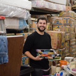 Community Action House General Store - A volunteer in the back room!