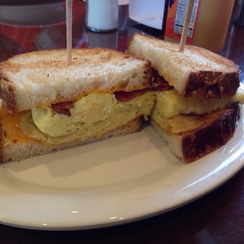 Boudin SF - Scrambled eggs and bacon sandwich. - Bakeries Near Me - Sunnyvale, California