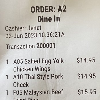 Yi Xin Cafe - Lunch Receipt - Hong Kong Style Cafe Near Me - Honolulu, Hawaii Yi Xin Cafe - Lunch Receipt - Hong Kong Style Cafe Near Me - Honolulu, Hawaii