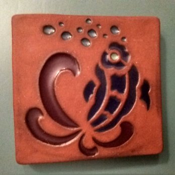 Silver Canyon Pottery - Fish tile - Art Tours Near Me - Avalon, California Silver Canyon Pottery - Fish tile - Art Tours Near Me - Avalon, California