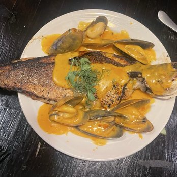 Amaru - Branzino. Fully deboned with muscles and a spicy sauce. Fantastic! - Latin American Near Me - Chicago, Illinois