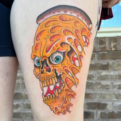 Quality Custom Tattoos - Animated pizza face guy