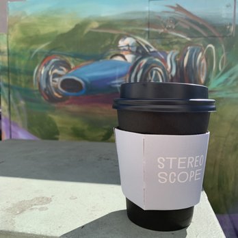 Stereoscope Coffee - 2/20/23 Enjoying the sunny outdoors & my latte - Coffee Roasteries Near Me - Long Beach, California Stereoscope Coffee - 2/20/23 Enjoying the sunny outdoors & my latte - Coffee Roasteries Near Me - Long Beach, California