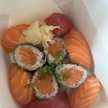 Johnny Sushi - Called Tsunami plate, for the salmon lover with a few tuna sushi - Sushi Bars Near Me - Glendora, California Johnny Sushi - Called Tsunami plate, for the salmon lover with a few tuna sushi - Sushi Bars Near Me - Glendora, California