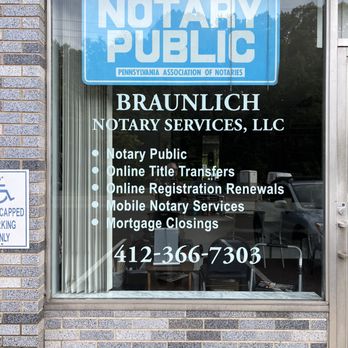 Braunlich Notary Services - The solution to ALL your Notary needs! - Notaries Near Me - Pittsburgh, Pennsylvania Braunlich Notary Services - The solution to ALL your Notary needs! - Notaries Near Me - Pittsburgh, Pennsylvania