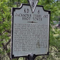 Shot Tower State Park - Jackson Ferry and Shot Tower historical marker