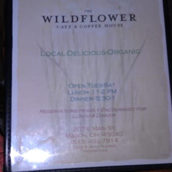 The Wildflower Cafe - Menu Cover - Cafes Near Me - Mason, Ohio The Wildflower Cafe - Menu Cover - Cafes Near Me - Mason, Ohio