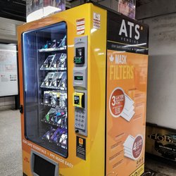 Queen Subway Station - Face masks and hand sanitizer vending machine