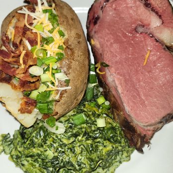 Brass Door - Prime rib and loaded potato. Yummy. - American Near Me - San Ramon, California