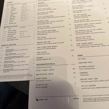 Row 34 - Seaport - Menu - New American Near Me - Boston, Massachusetts