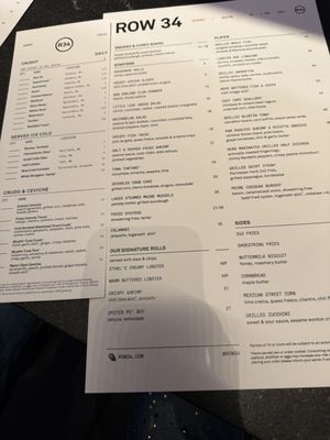 Menu photo 1 Row 34 - Seaport Boston, MA Menu photo 1 Row 34 - Seaport Boston, MA