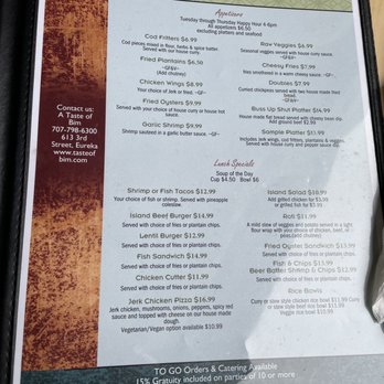 A Taste of Bim - Caribbean Near Me - Eureka, California