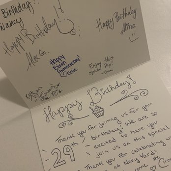 CIRCA at Navy Yard - Birthday card from staff - American Near Me - Washington, DC, District of Columbia CIRCA at Navy Yard - Birthday card from staff - American Near Me - Washington, DC, District of Columbia