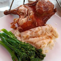 Foundation Tavern - Roasted half chicken with broccolini & house made mashed potatoes