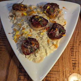 Rosie’s Ocean Gate - Scallops over lemon orzo - Seafood Near Me - Ocean Gate, New Jersey Rosie’s Ocean Gate - Scallops over lemon orzo - Seafood Near Me - Ocean Gate, New Jersey