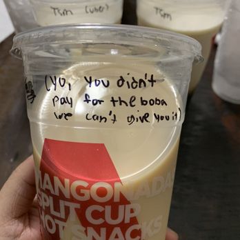 Zero Degrees - The note that was written on the jasmine milk tea cup - Bubble Tea Near Me - Greenacres, Florida Zero Degrees - The note that was written on the jasmine milk tea cup - Bubble Tea Near Me - Greenacres, Florida