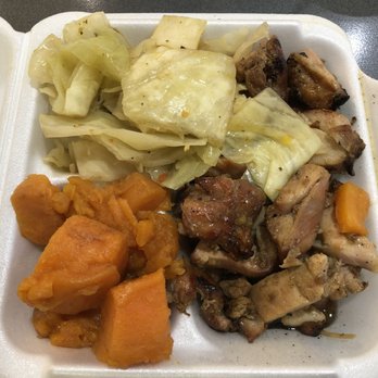 Farmers Basket - Charbroiled chicken, cabbage and sweet potatoes. - Comfort Food Near Me - Atlanta, Georgia
