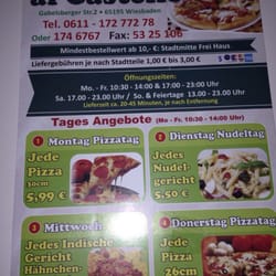 Pizzeria al Castello Siciliano - Speisekarte