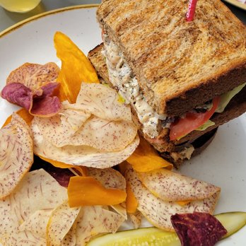 Deck. - Berry chicken salad sandwich served with local chip mix and dill pickle spear. - Hawaiian Near Me - Honolulu, Hawaii Deck. - Berry chicken salad sandwich served with local chip mix and dill pickle spear. - Hawaiian Near Me - Honolulu, Hawaii