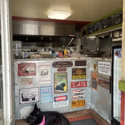 Danny's Road Side Kitchen - Inside where you order and a friendly greeter