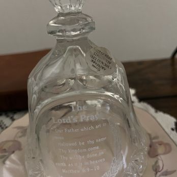 Vintage Treasures - Vintage Lord's Prayer Crystal Bell From England - Antiques Near Me - Greenville, North Carolina Vintage Treasures - Vintage Lord's Prayer Crystal Bell From England - Antiques Near Me - Greenville, North Carolina