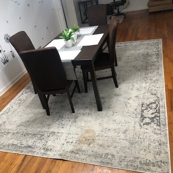 Premier Dry Cleaning Carpet - Dirty white rug after Airbnb guest left. - Carpet Cleaning Near Me - Riverdale, Georgia Premier Dry Cleaning Carpet - Dirty white rug after Airbnb guest left. - Carpet Cleaning Near Me - Riverdale, Georgia