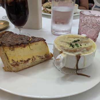 The Cake Bake Shop - Quiche with side of french onion soup (didn't know you could do this combo) - Breakfast & Brunch Near Me - Bay Lake, Florida The Cake Bake Shop - Quiche with side of french onion soup (didn't know you could do this combo) - Breakfast & Brunch Near Me - Bay Lake, Florida