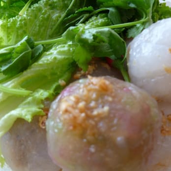 Wat Mongkolratanaram - delicious glutinous rice ball with minced pork inside. - Thai Near Me - Berkeley, California