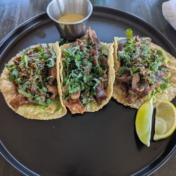 Kopitos - Steak tacos. A little fatty. The sauce packs some heat to it. Use with caution - Food Trucks Near Me - Newberg, Oregon