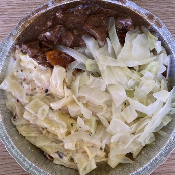 Sean's Quality Deli - Beef stew cabbage and pasta hot plate - Delis Near Me - Bronx, New York