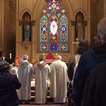 Holy Cross Elementary School - Holy Cross Church mass with students. - Elementary Schools Near Me - Santa Cruz, California