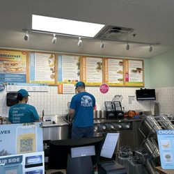 Tropical Smoothie Cafe - Prep area and menu board
