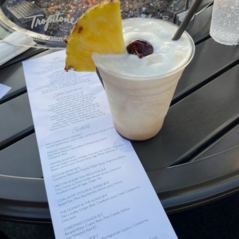 Hotel del Coronado, Curio Collection by Hilton - Christmas Colada $17 add Skrewball Float $3 Bacardi Anejo Cuatro Rum, Pina Colada, Kahlua - Coronado, CA