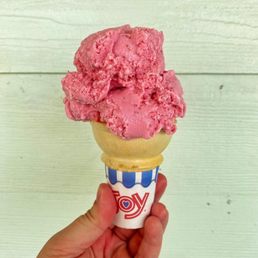 a hand holding a cone of ice cream a hand holding a cone of ice cream