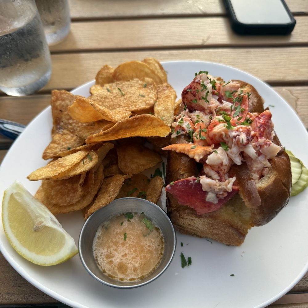 Breakwater - Hot Buttered Lobster Roll - American Near Me - Stonington, Connecticut Breakwater - Hot Buttered Lobster Roll - American Near Me - Stonington, Connecticut
