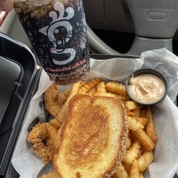 2 piece chicken tenders kids meal with Coke Zero.