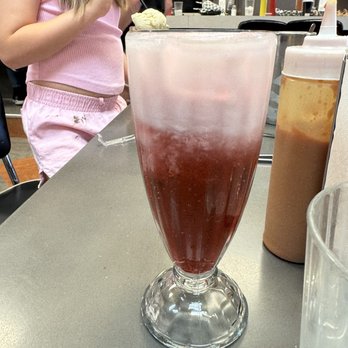 Norm's Soda Fountain - Huckleberry Italian Soda - American Near Me - Kalispell, Montana