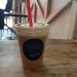 New Orleans Iced Coffee with Crème brûlée syrup.