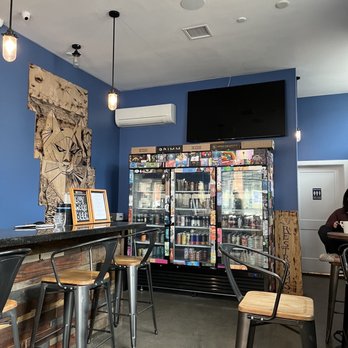 Climbing Wolf - Head to the back for the beer fridge of goodness - Coffee & Tea Near Me - Dobbs Ferry, New York